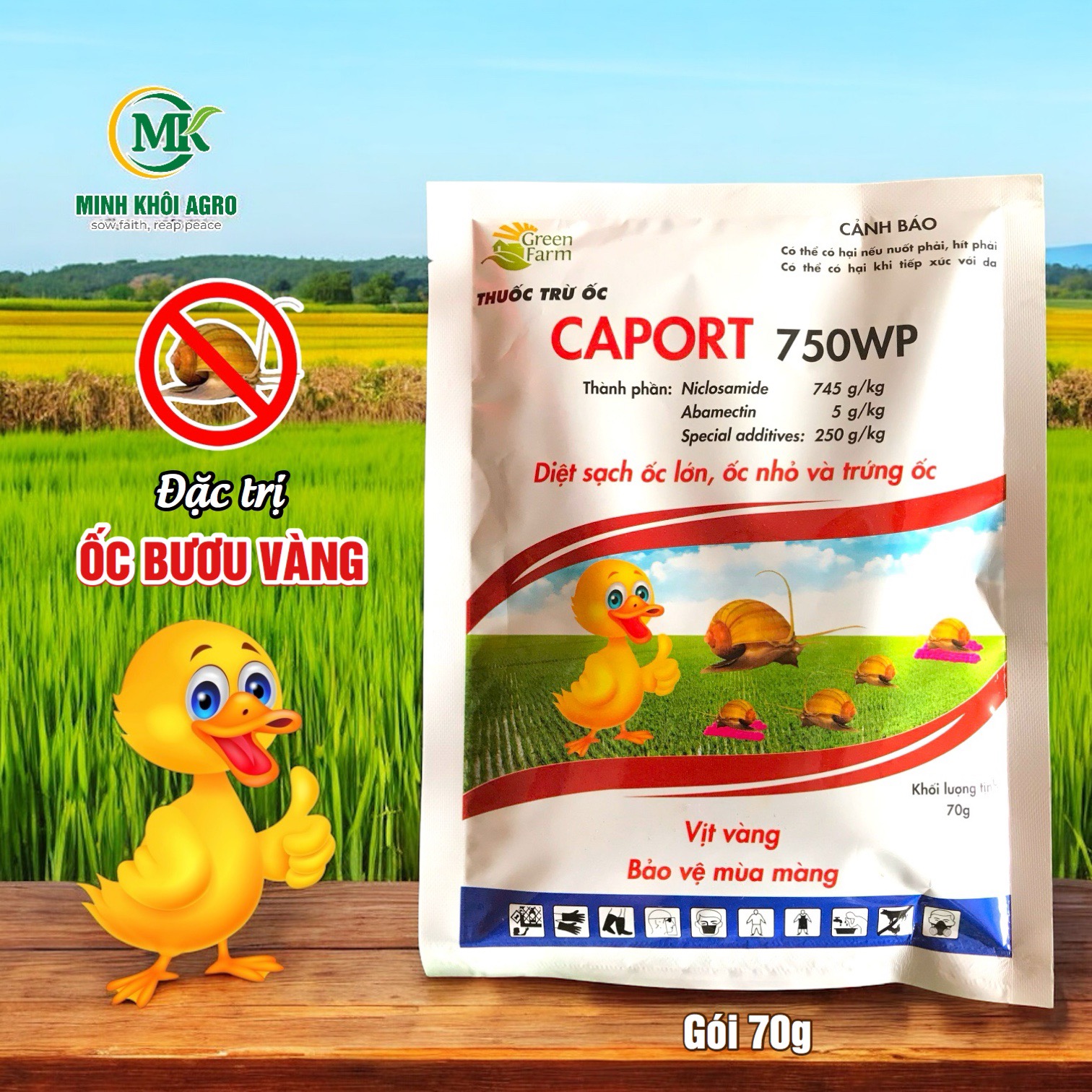 Thuốc trừ ốc Caport 750WP - Gói 70g